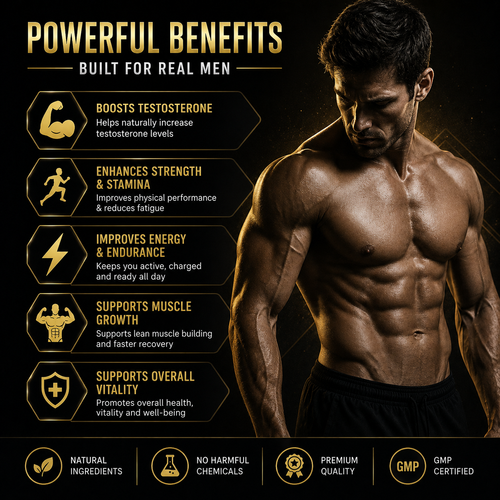 Night Champion Testo Booster for Men with Herbal Stamina, High Performance & Vitality Support