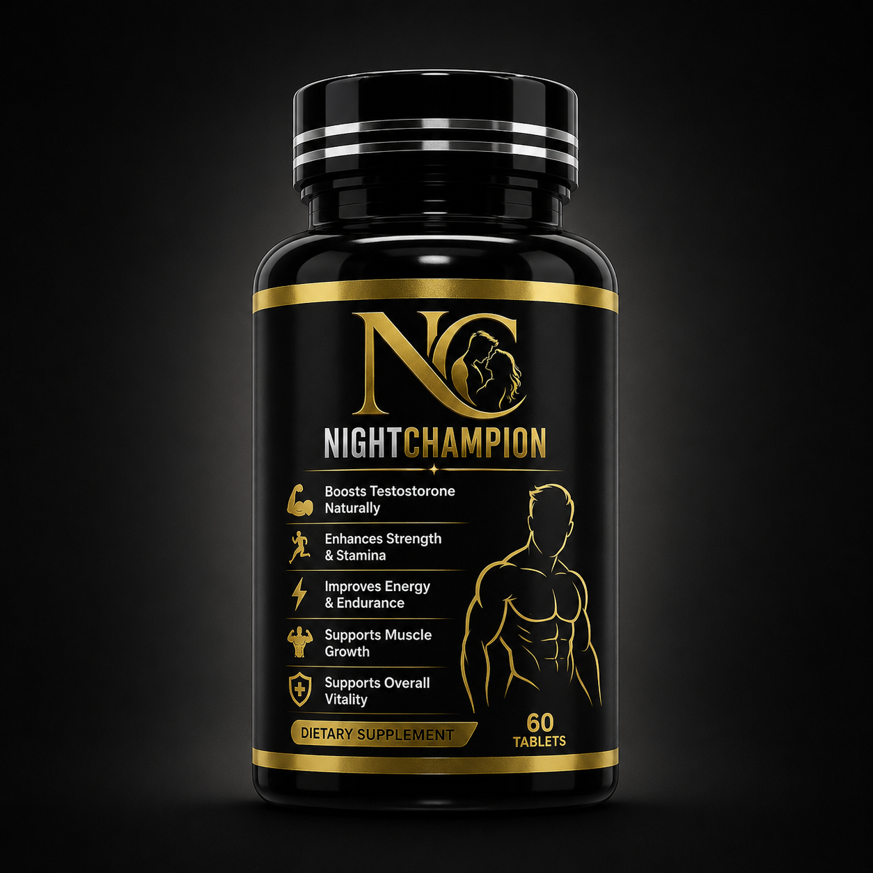 Night Champion Testo Booster for Men with Herbal Stamina, High Performance & Vitality Support